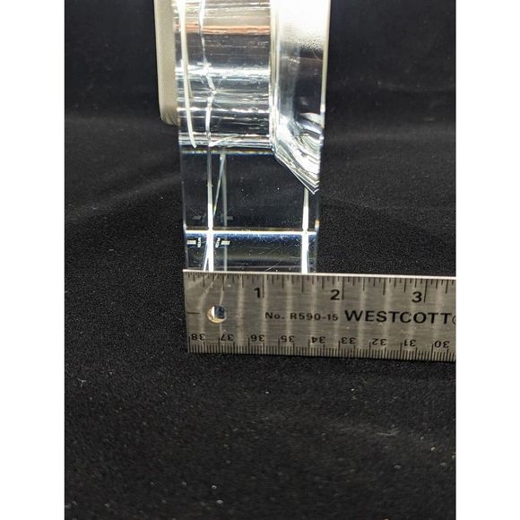 Vtg Hoya Crystal Museum Vertical World Clock Executive Desk Mantle Japan Travel - Picture 9 of 11